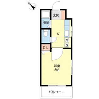 サンハイツ松田【0403号室】の間取り