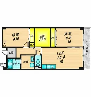 2SLDKの間取り画像