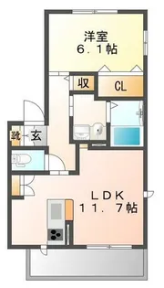 シャーメゾン伊丹【1階】の間取り