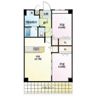 エイトレジデンス那珂【2階】の間取り