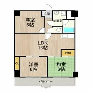 フェルザ長田【9階】の間取り