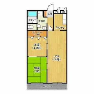 アスモ岡町【5階】の間取り