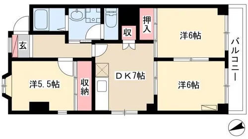 エスプラナード【2階】の間取り