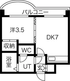 プレサント南9西12【6階】の間取り
