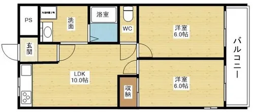 ヒロトモハイツ【1階】の間取り