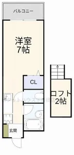オアシス小倉東【203号室】の間取り