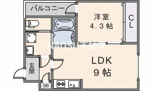 H-MAISON東花園【104号室】の間取り