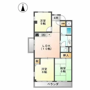 カーサカラカス【401号室】の間取り