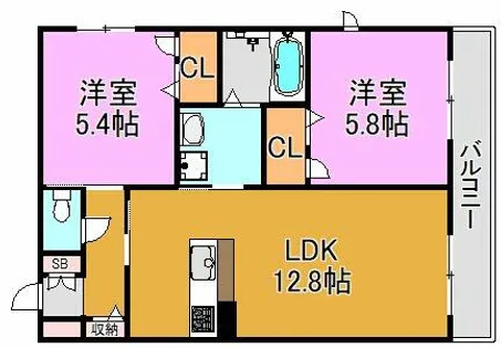 山一圓【1階】の間取り