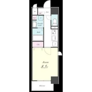愛知県名古屋市中区新栄1丁目【マンション】の間取り