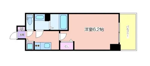 プレサンス北浜パレス【8階】の間取り