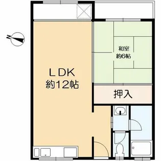 マンション桂風【3階】の間取り