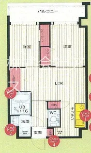 福岡県福岡市東区箱崎ふ頭3丁目【マンション】の間取り
