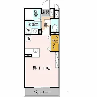 ヴィルヌーヴ【1階】の間取り