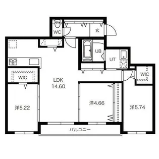 アオアクア円山N4【1階】の間取り