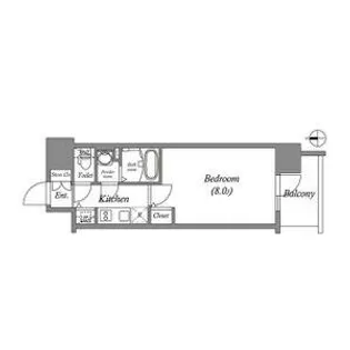 エスリード栄イーストスクエア【5階】の間取り