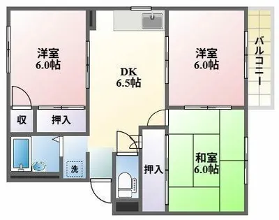 ルミエール曽根 A棟【101号室】の間取り