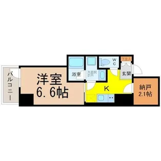 1SKの間取り画像