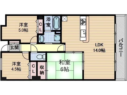 若園11番館【3階】の間取り