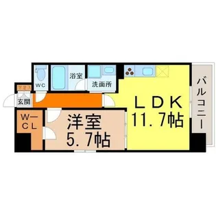 レジデンス悠海【8階】の間取り