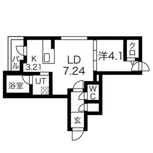 レスツオン北13【3階】の間取り