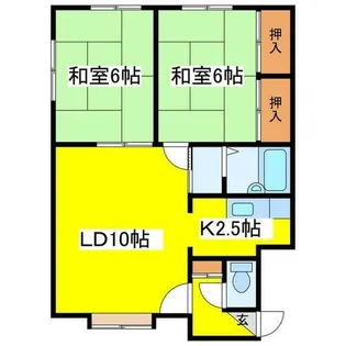 ハイツサングリーン【2階】の間取り