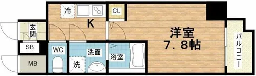 グランカーサ天王寺EAST【11階】の間取り