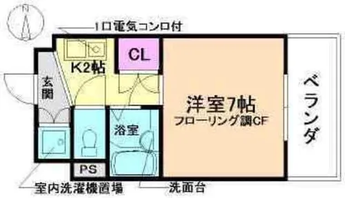 大阪府豊中市庄内東町3丁目【マンション】の間取り