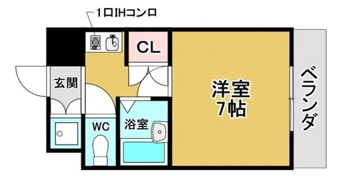 大阪府豊中市庄内東町3丁目【マンション】の間取り