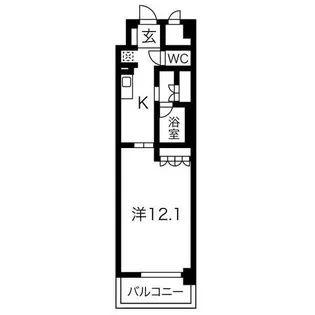 大曽根朝日マンション【406号室】の間取り