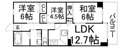 大阪府大阪市中央区安堂寺町1丁目【マンション】の間取り