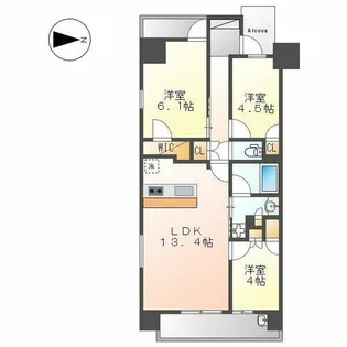GRANPASEO丸の内【4階】の間取り