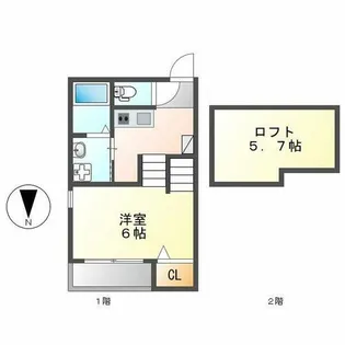 ハーモニーテラス伝馬町【1階】の間取り