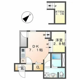 ハーモニーテラス木之免町【1階】の間取り