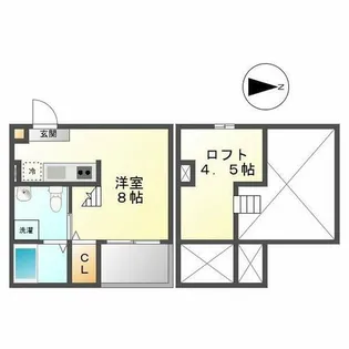 エミアス熱田【1階】の間取り