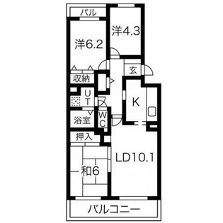 パークノヴァ徳川園【1階】の間取り