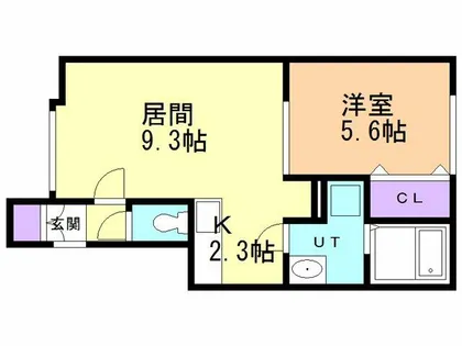 Le Reve東室蘭【1階】の間取り