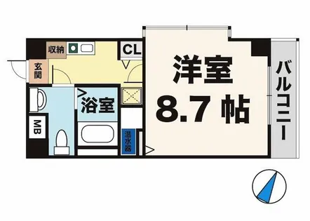 ニューバーリヤ学院坂【408号室】の間取り