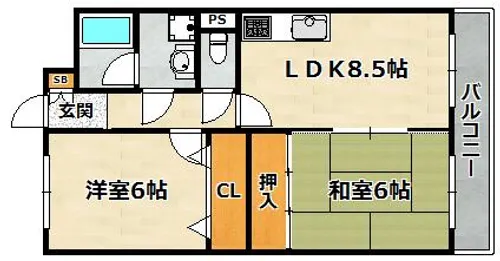 レジデンス松栄【3階】の間取り