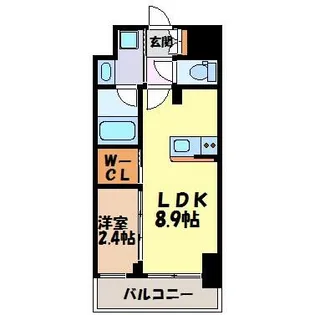 ハーモニーレジデンス名古屋イースト【2階】の間取り