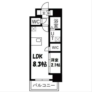 メイクスアート千種ウェスト【2階】の間取り