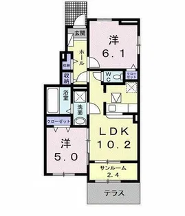 グレイシャス高尾Ⅲ【1階】の間取り