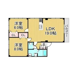福岡県春日市日の出町6丁目【マンション】の間取り