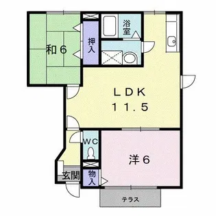プラティーク・K Ⅰ【L103号室】の間取り