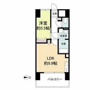 1LDKの間取り画像