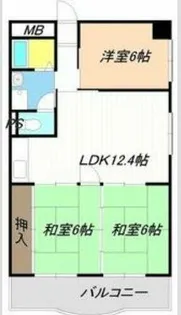 ハーバーグランドハイツ杉浦【5階】の間取り