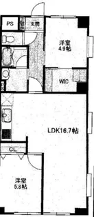 アートライフタケセイ 本館【8階】の間取り