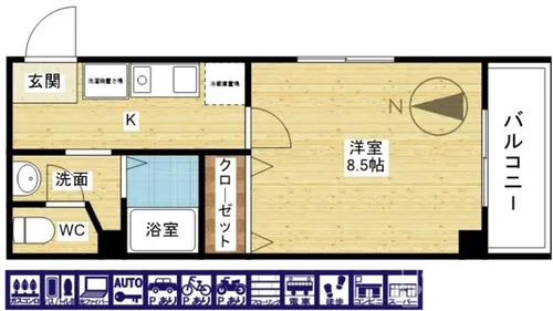 M’PLAZA新大阪弐番館【4階】の間取り