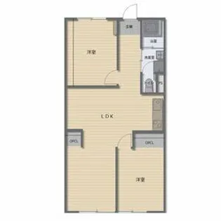 蜆橋ハイツ【302号室】の間取り