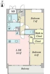メゾンラディウス【0402号室】の間取り